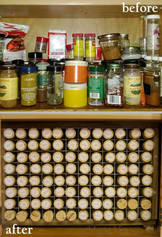 Test Tube Spice Rack - Before & After
